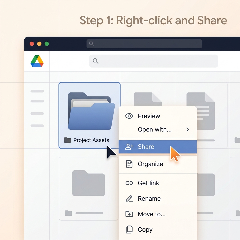 Google Drive Sharing Step